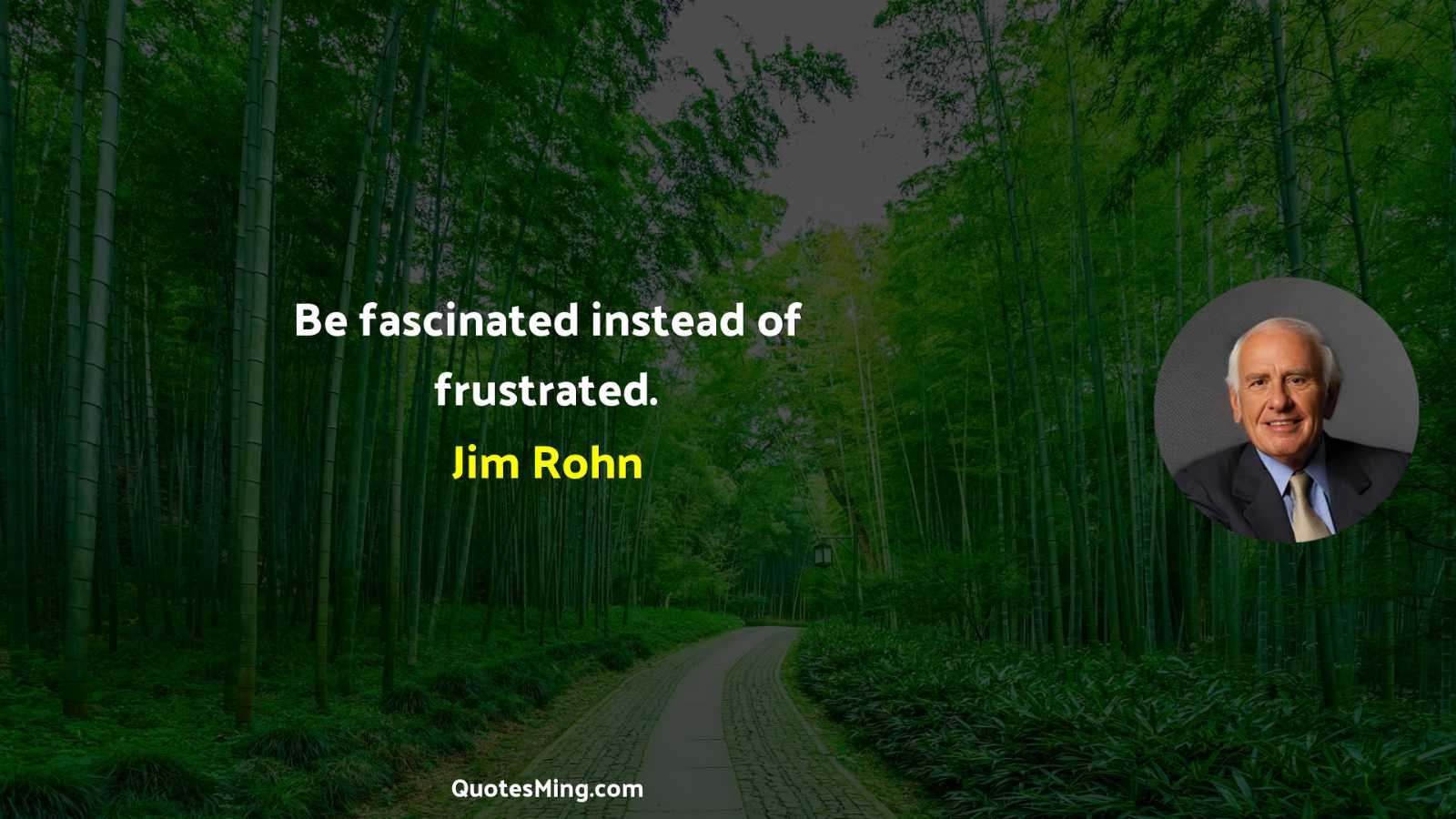 Be fascinated instead of frustrated