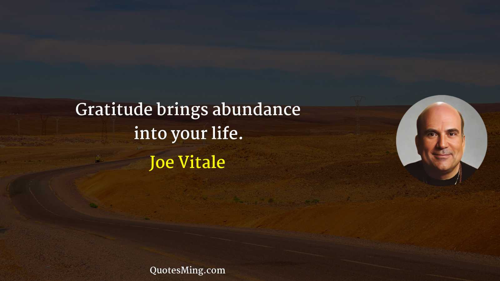 Gratitude brings abundance into your life