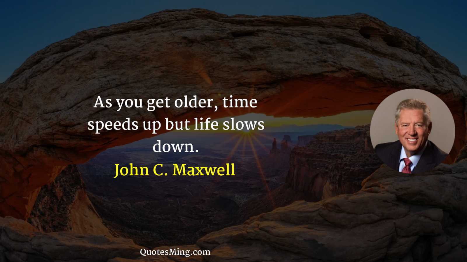 As you get older time speeds up but life slows