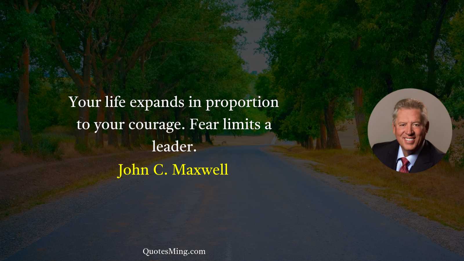 Your life expands in proportion to your courage Fear limits