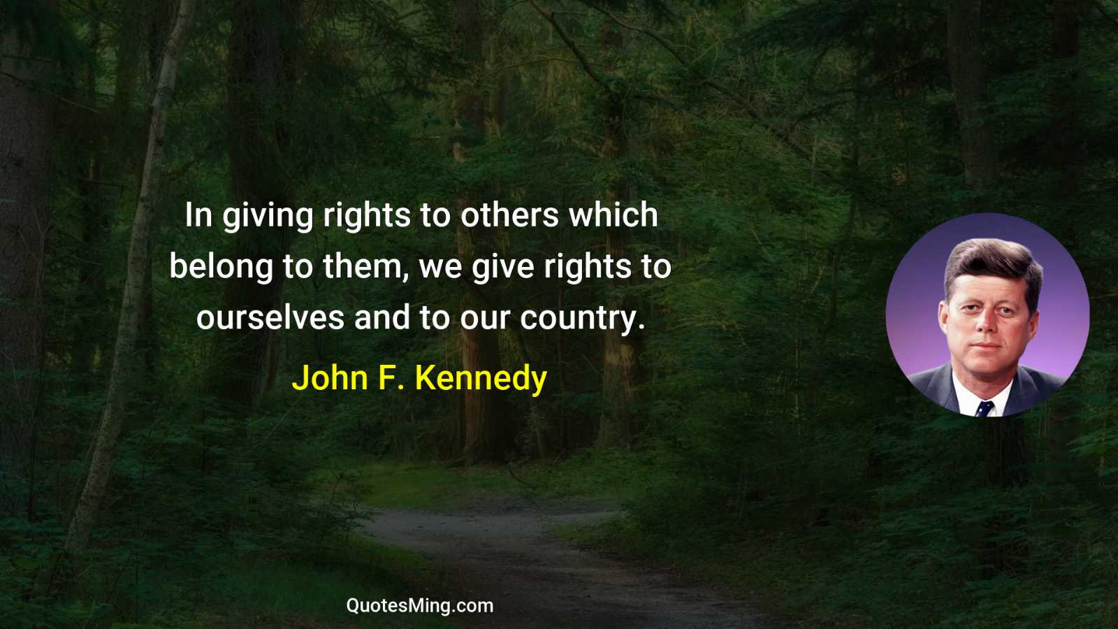 In giving rights to others which belong to them we