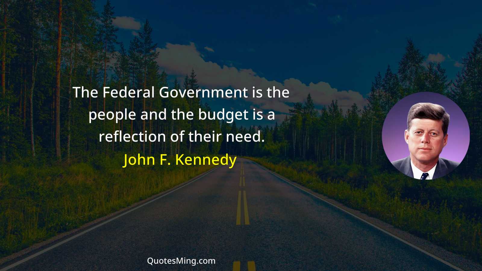 The Federal Government is the people and the budget is