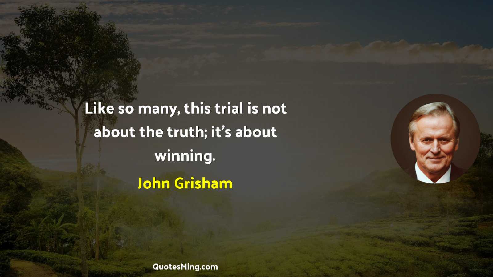 Like so many this trial is not about the truth;