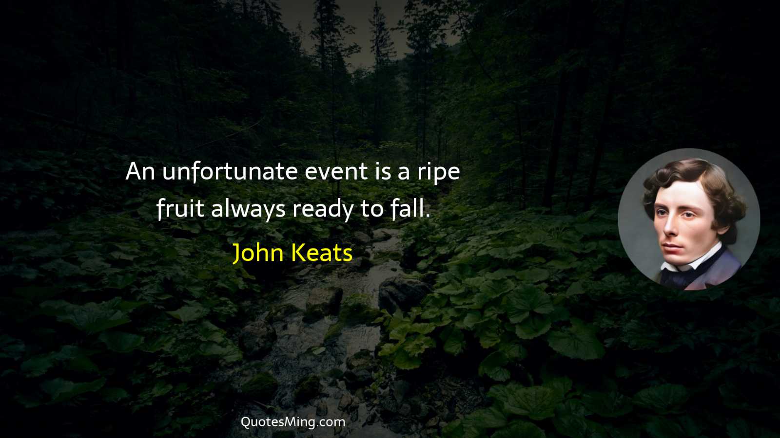 An unfortunate event is a ripe fruit always ready to