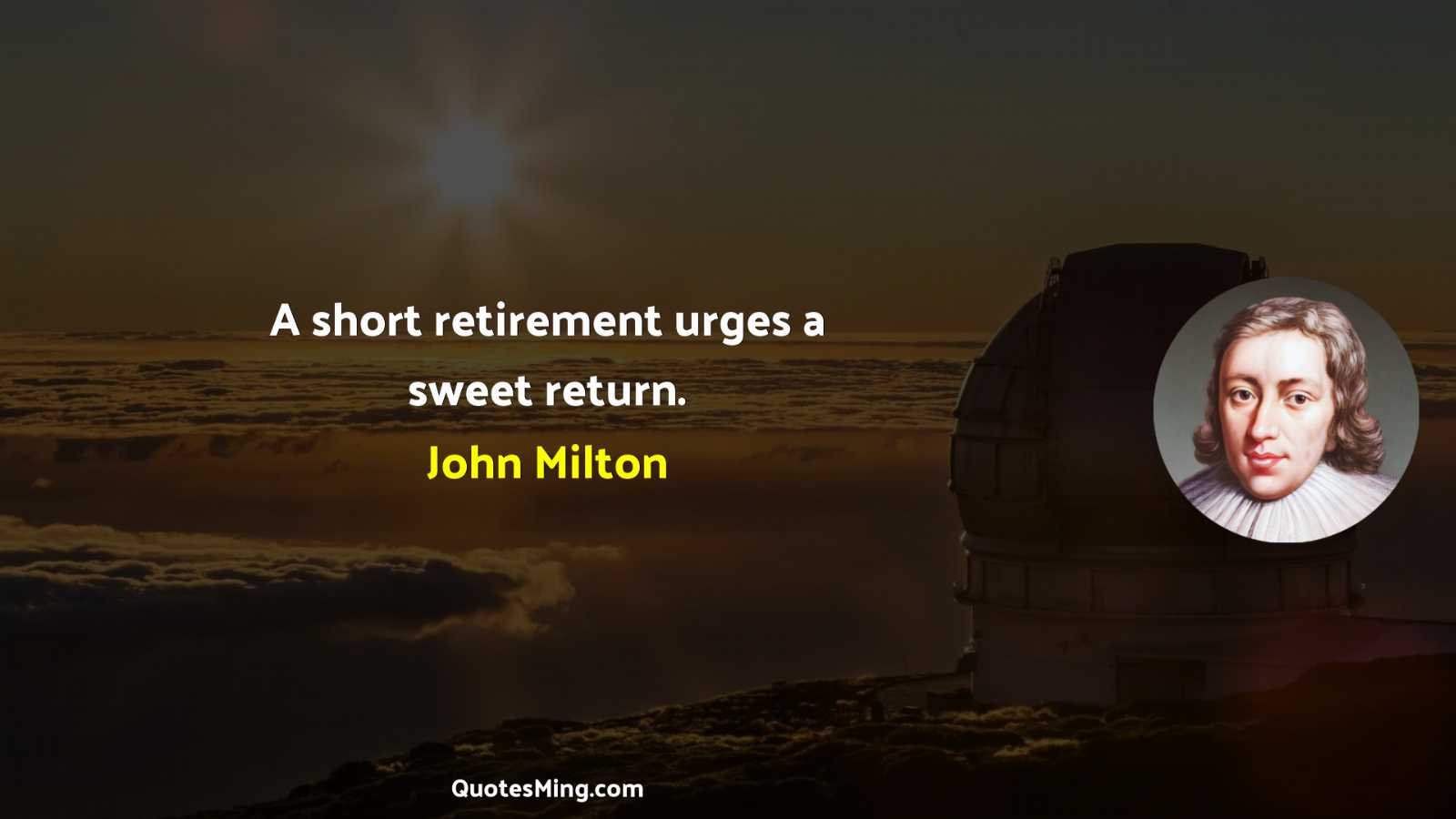 A short retirement urges a sweet return