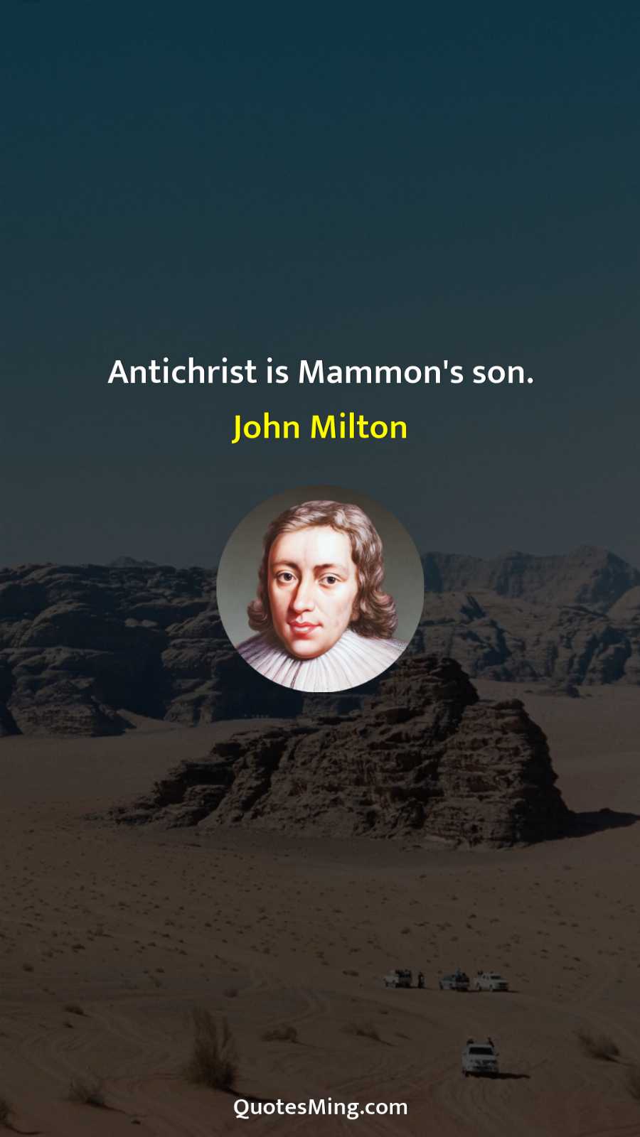 Antichrist is Mammon's son