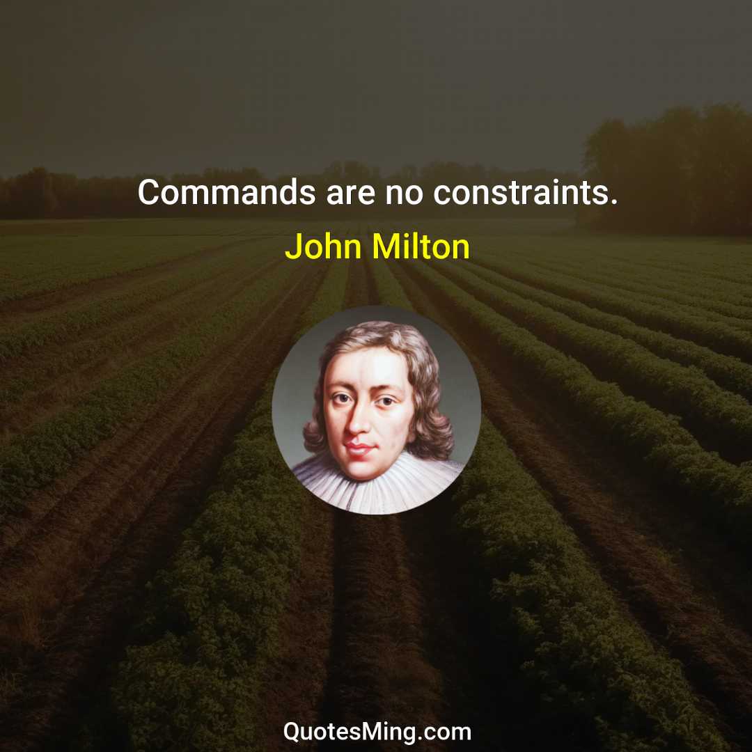 Commands are no constraints