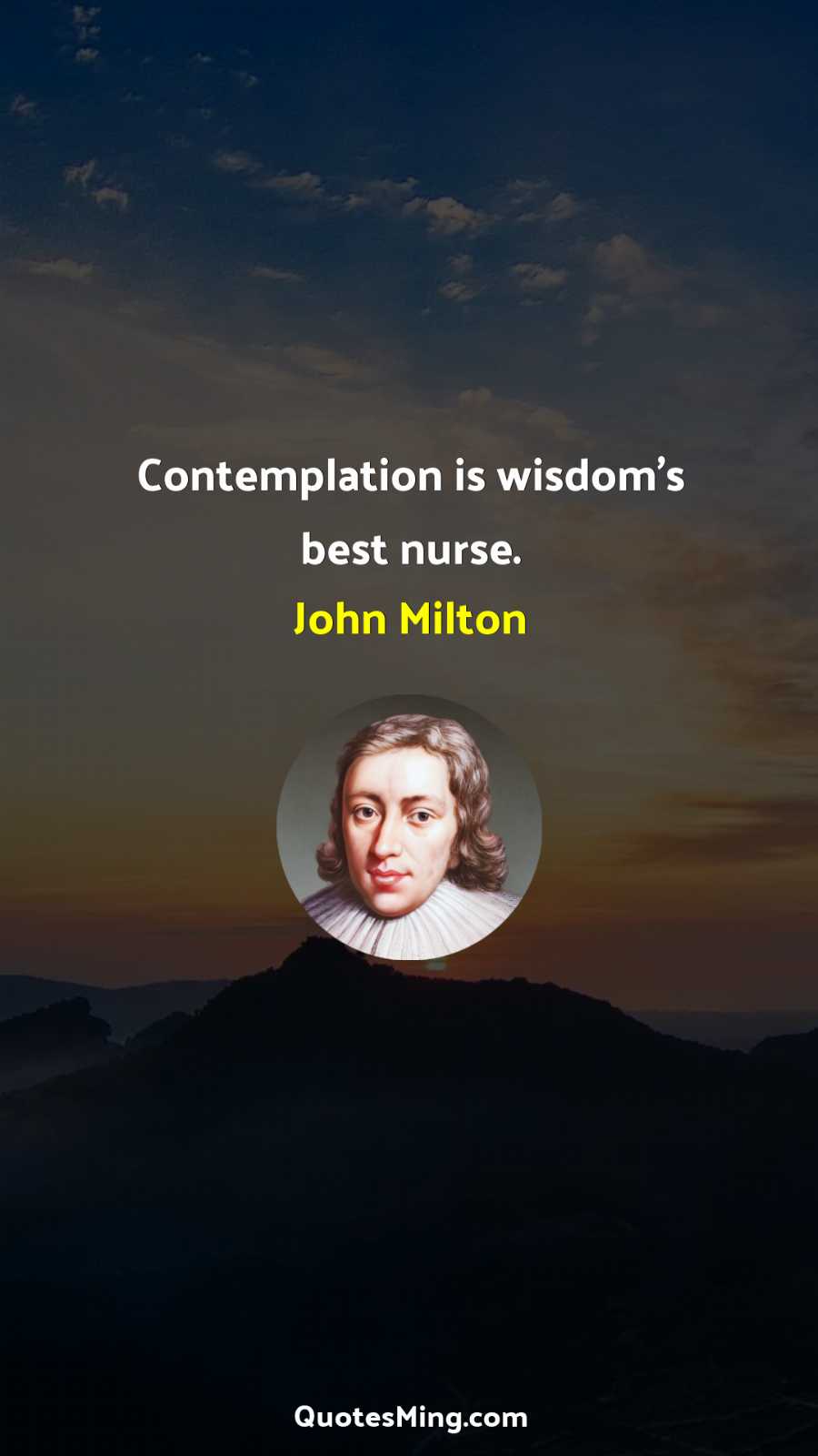 Contemplation is wisdom's best nurse