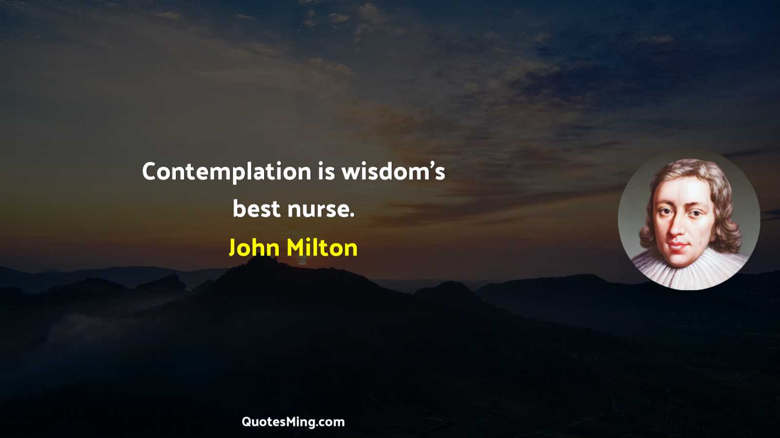 Contemplation is wisdom's best nurse