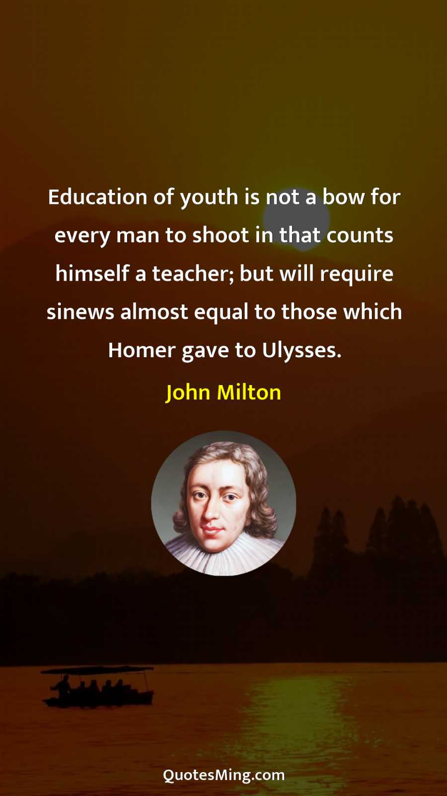 Education of youth is not a bow for every man