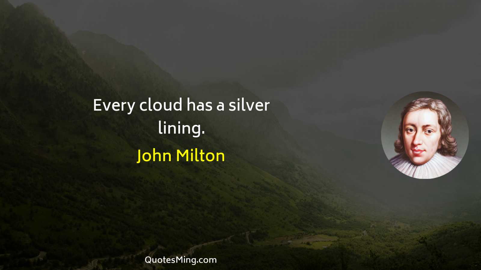 Every cloud has a silver lining