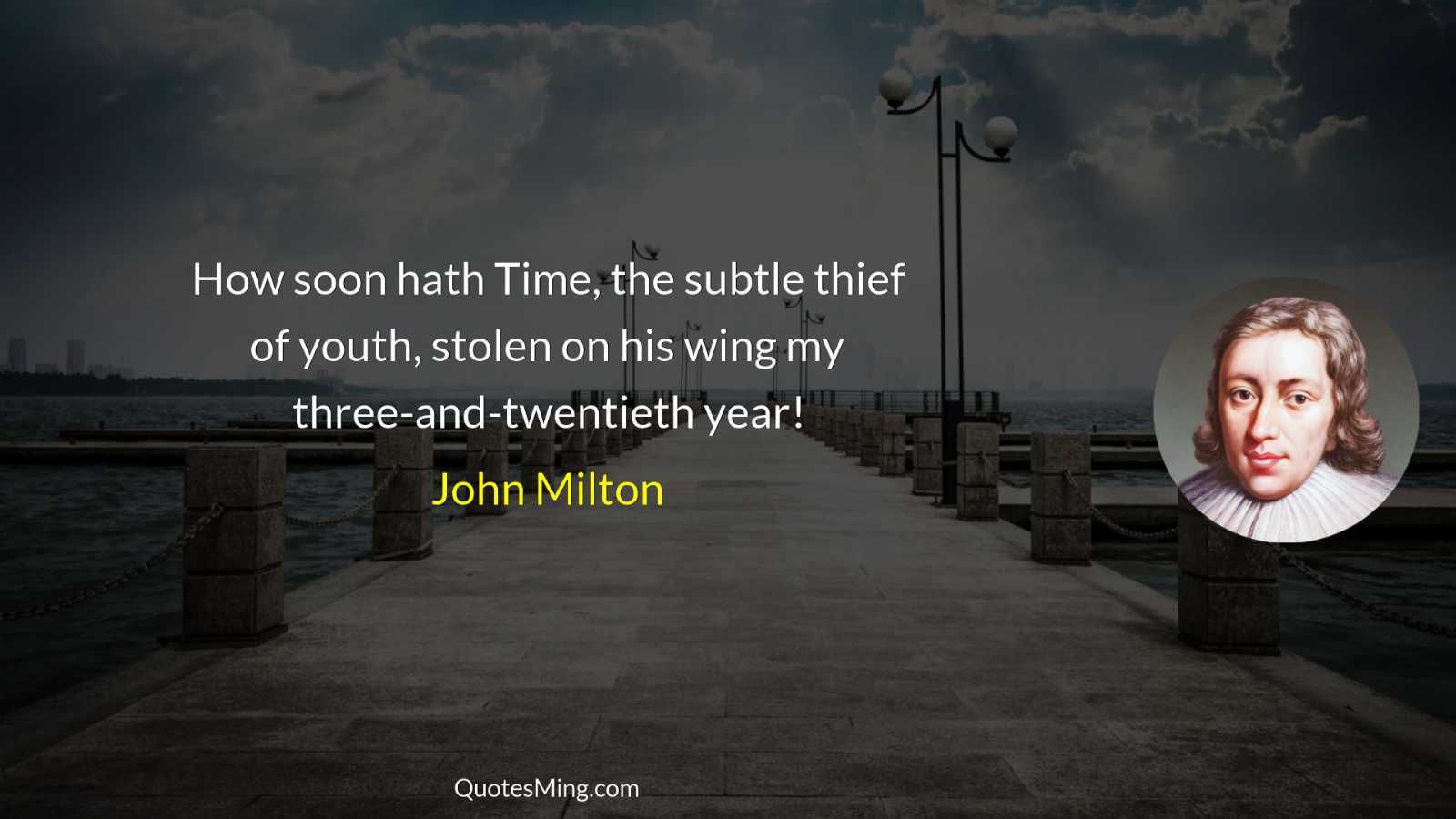 How soon hath Time the subtle thief of youth stolen