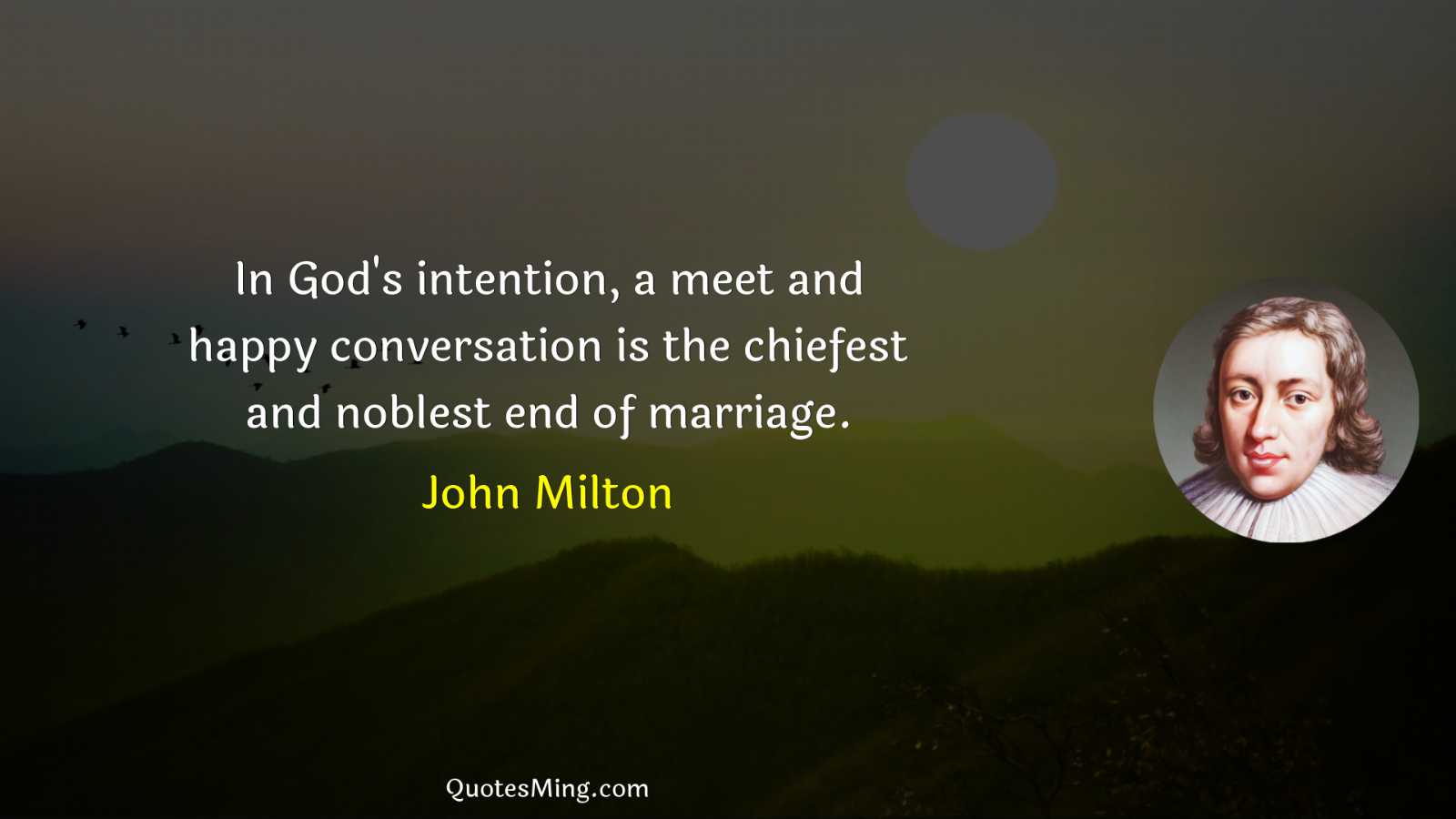 In God's intention a meet and happy conversation is the