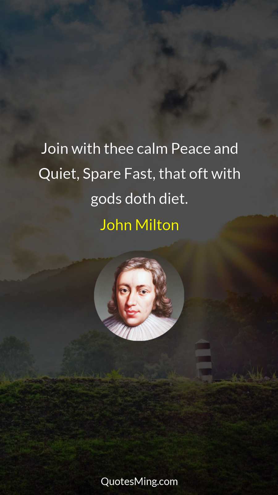 Join with thee calm Peace and Quiet Spare Fast that