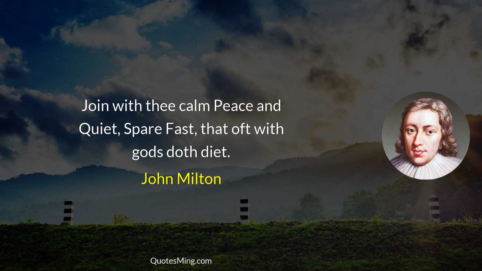 Join with thee calm Peace and Quiet Spare Fast that