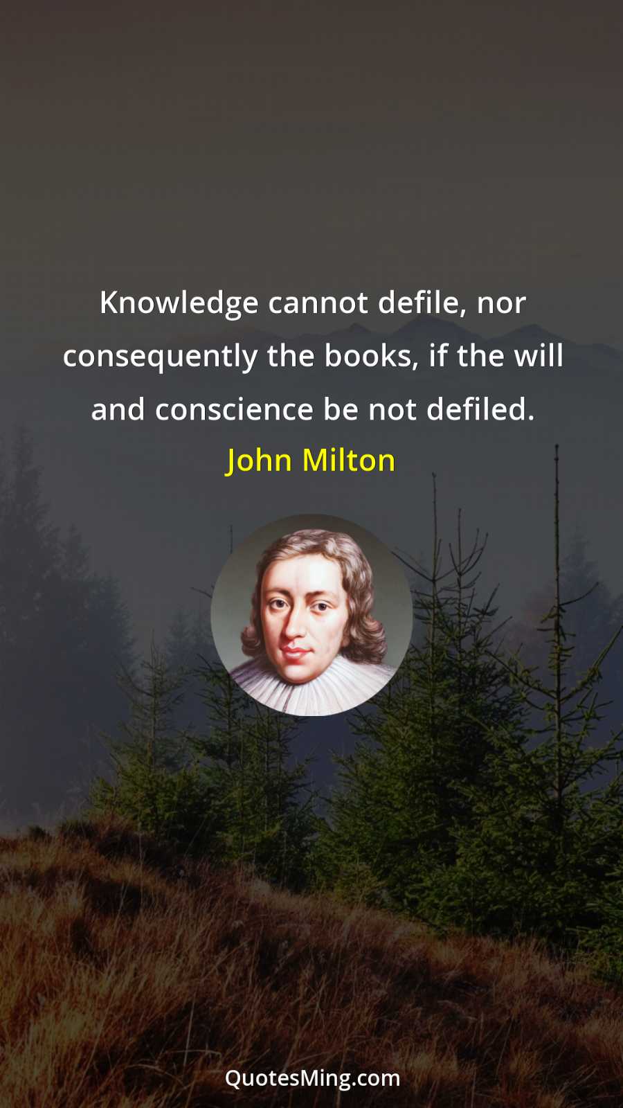 Knowledge cannot defile nor consequently the books if the will