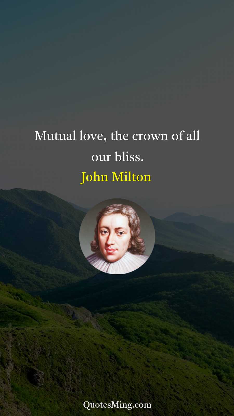 Mutual love the crown of all our bliss