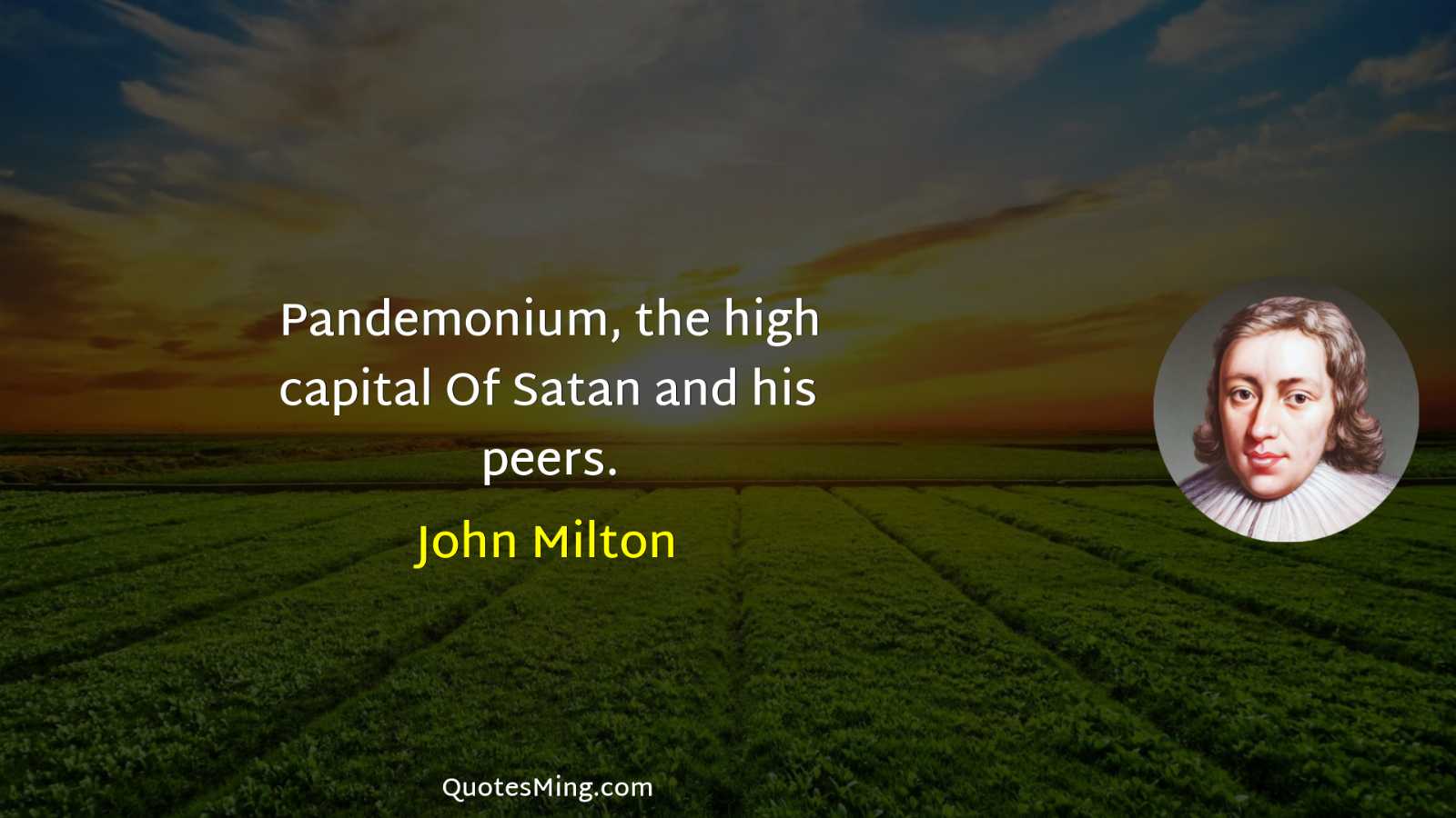 Pandemonium the high capital Of Satan and his peers