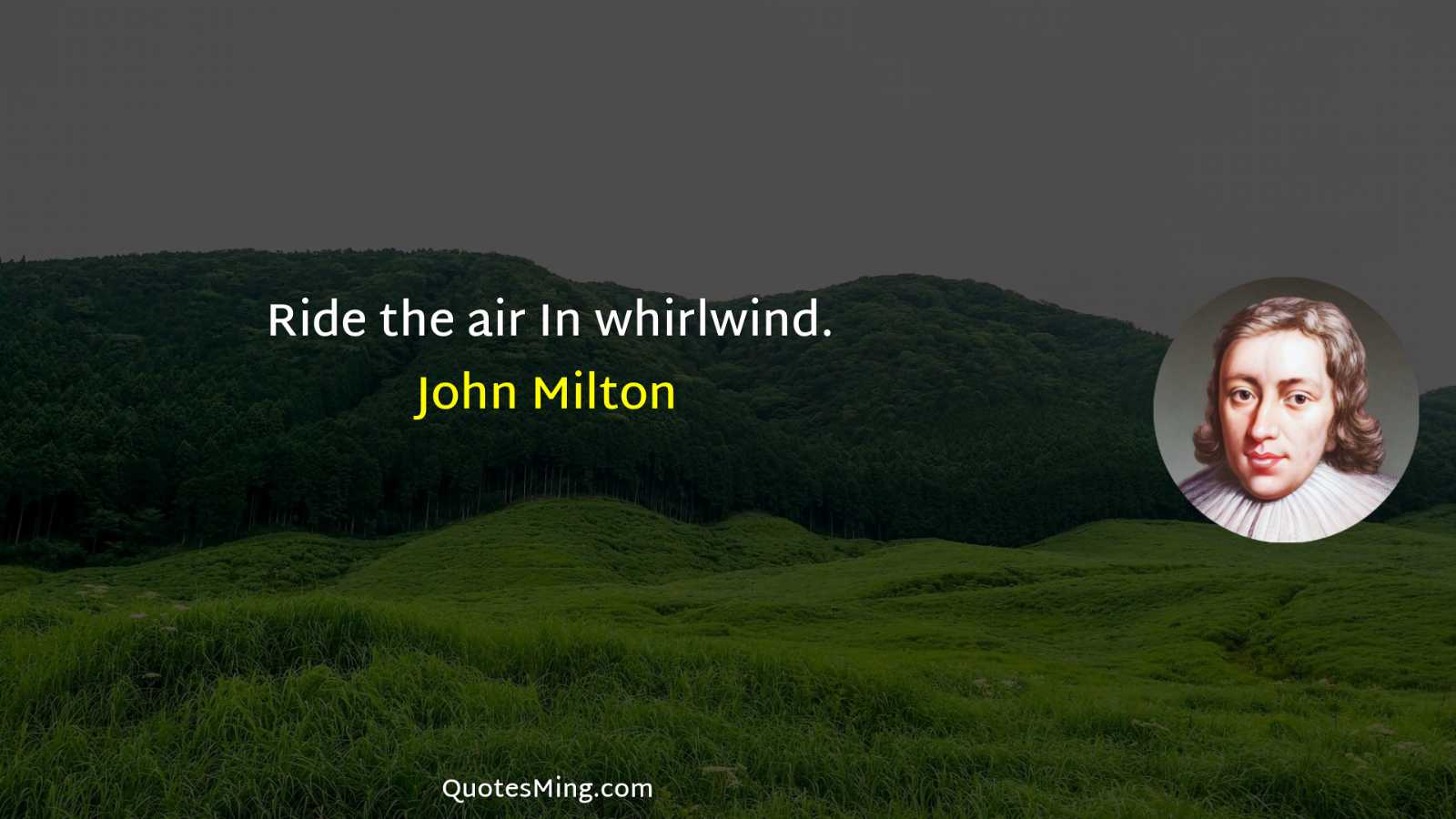 Ride the air In whirlwind