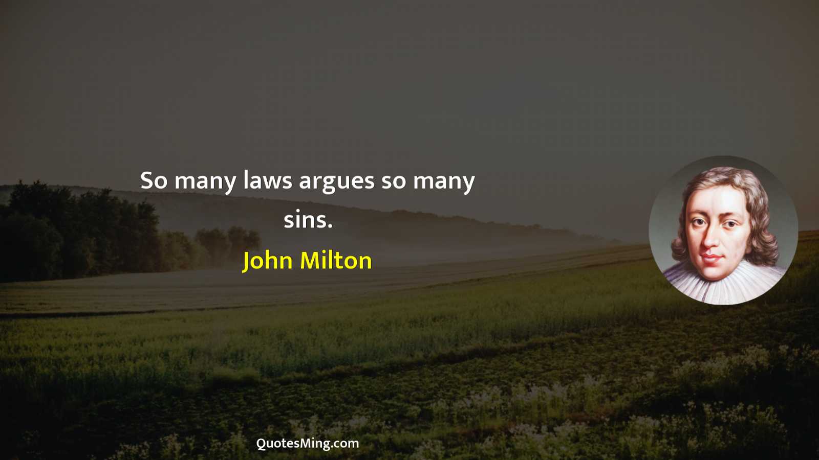 So many laws argues so many sins