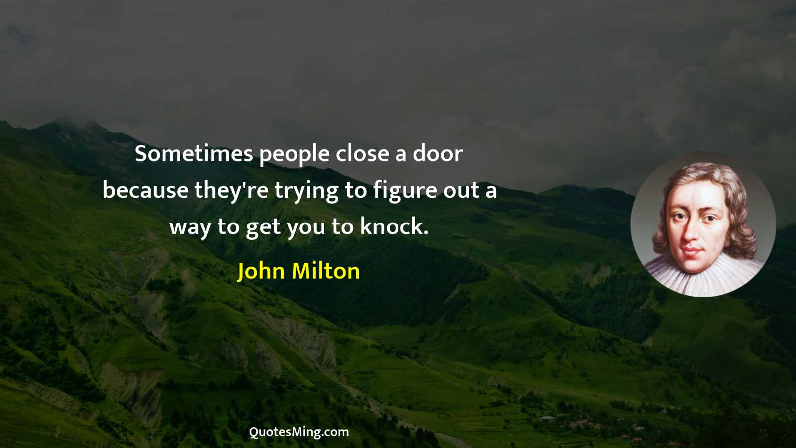 Sometimes people close a door because they're trying to figure