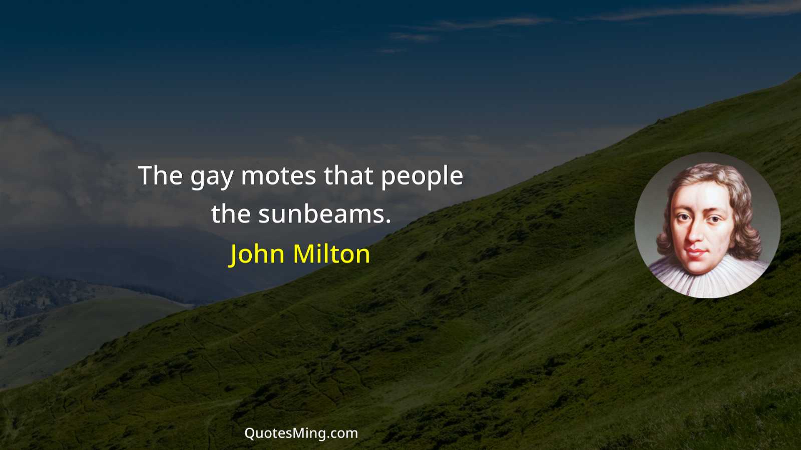 The gay motes that people the sunbeams