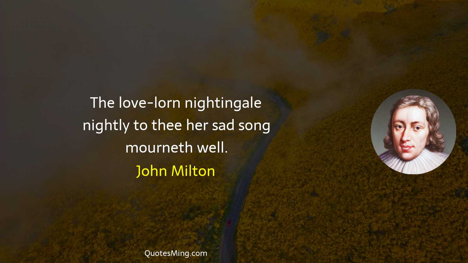 The love-lorn nightingale nightly to thee her sad song mourneth