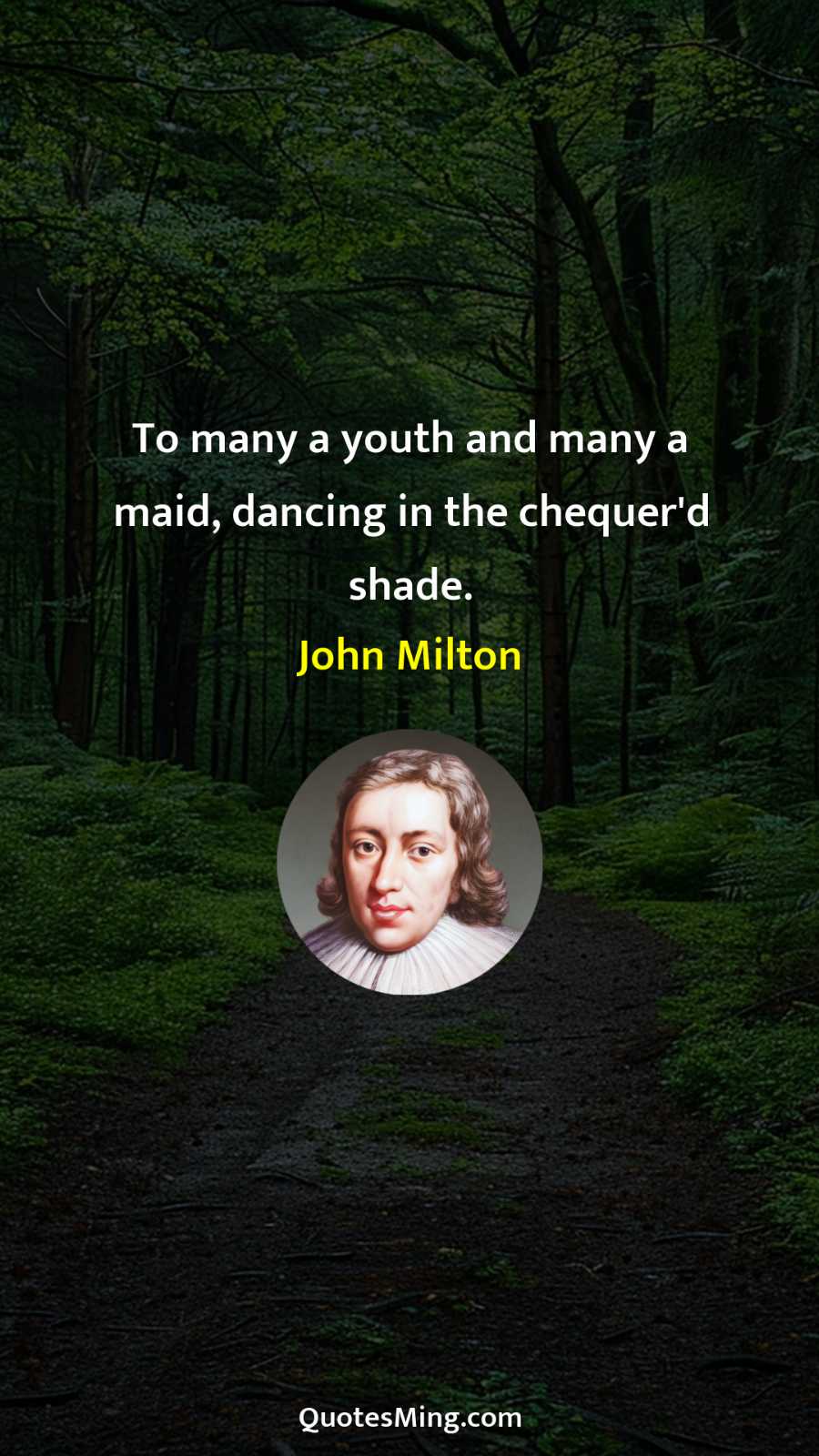 To many a youth and many a maid dancing in