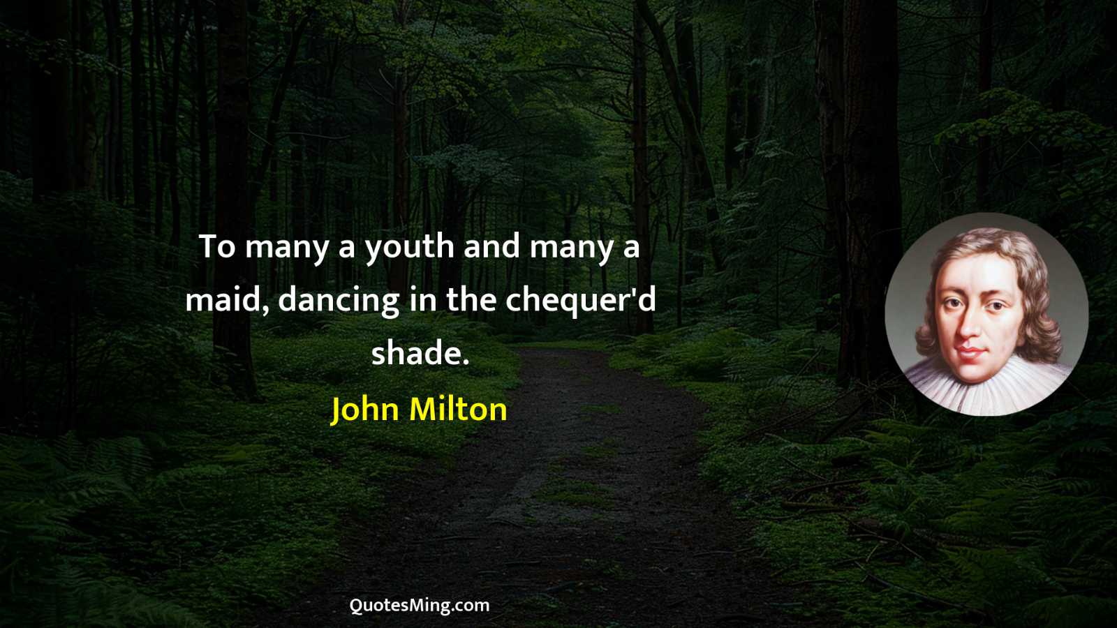 To many a youth and many a maid dancing in