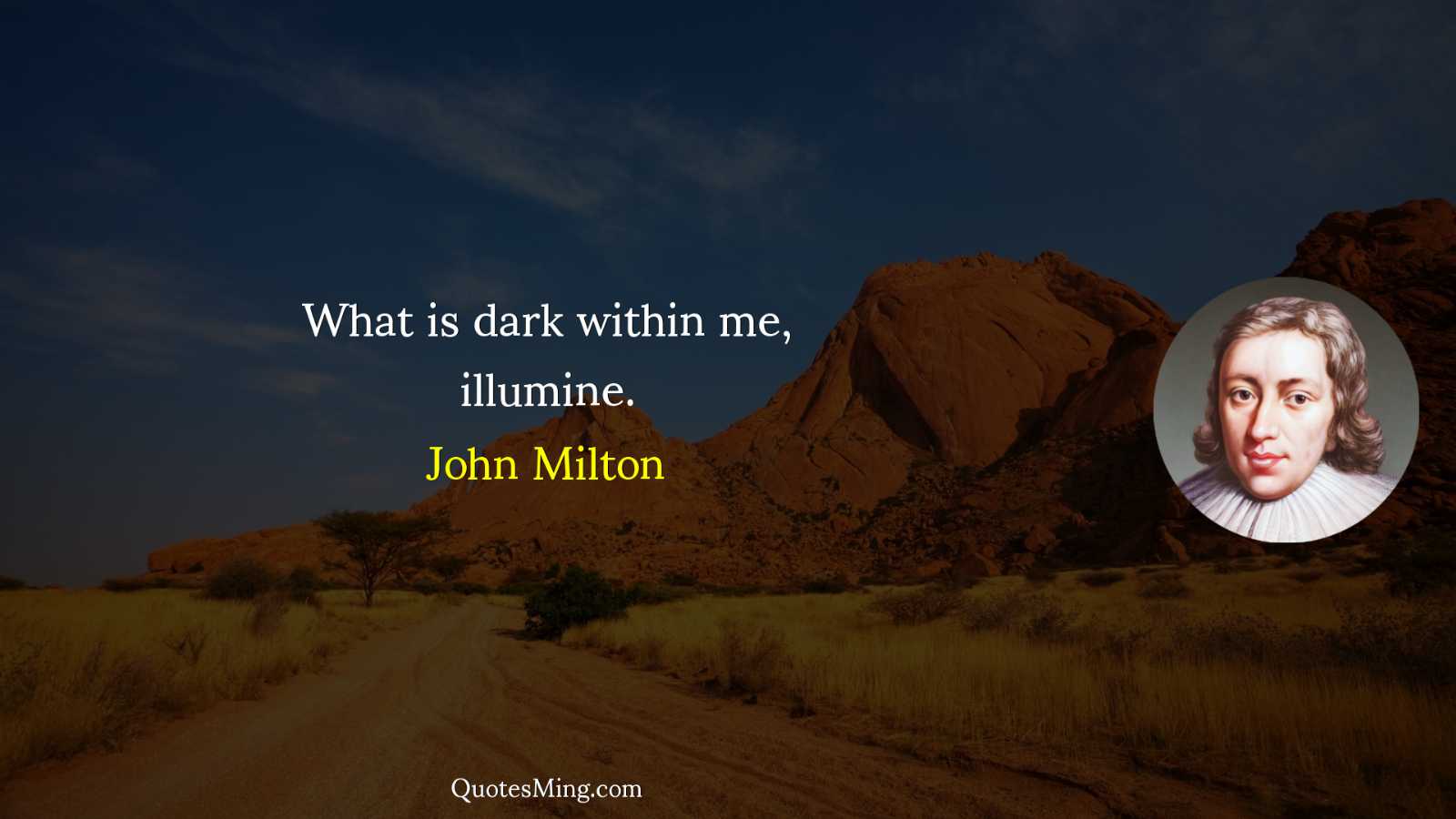 What is dark within me illumine