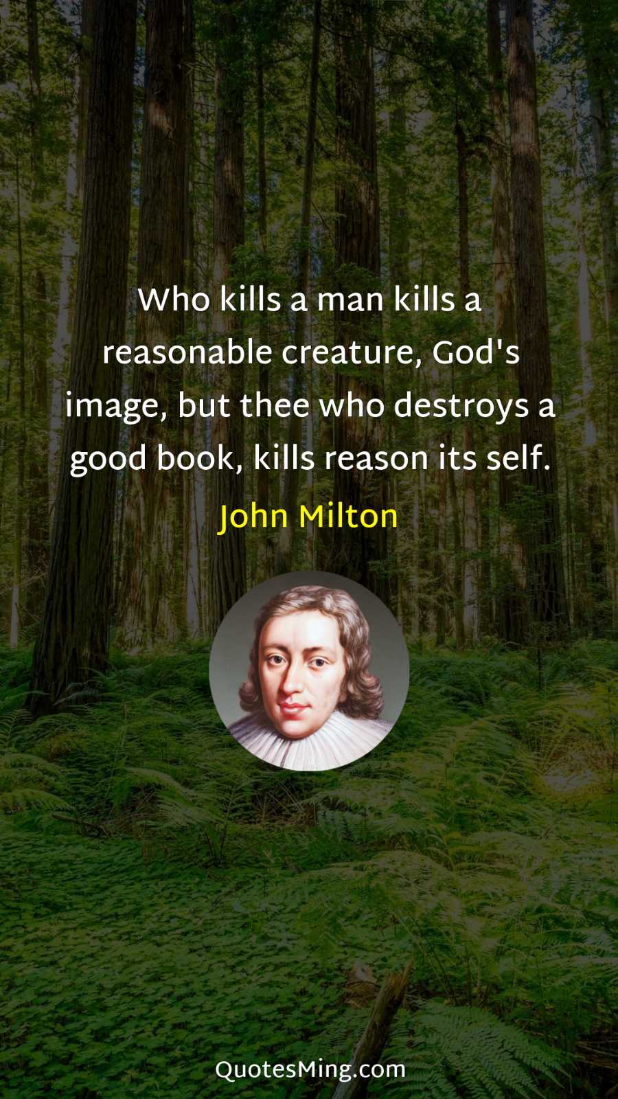 Who kills a man kills a reasonable creature God's image