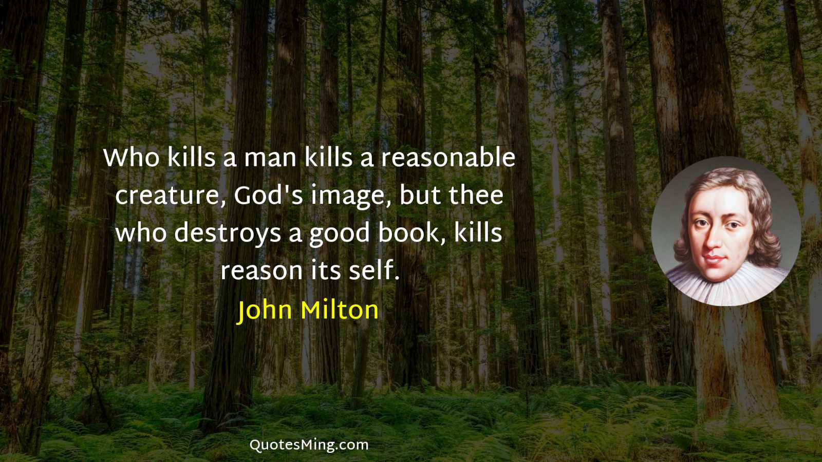 Who kills a man kills a reasonable creature God's image