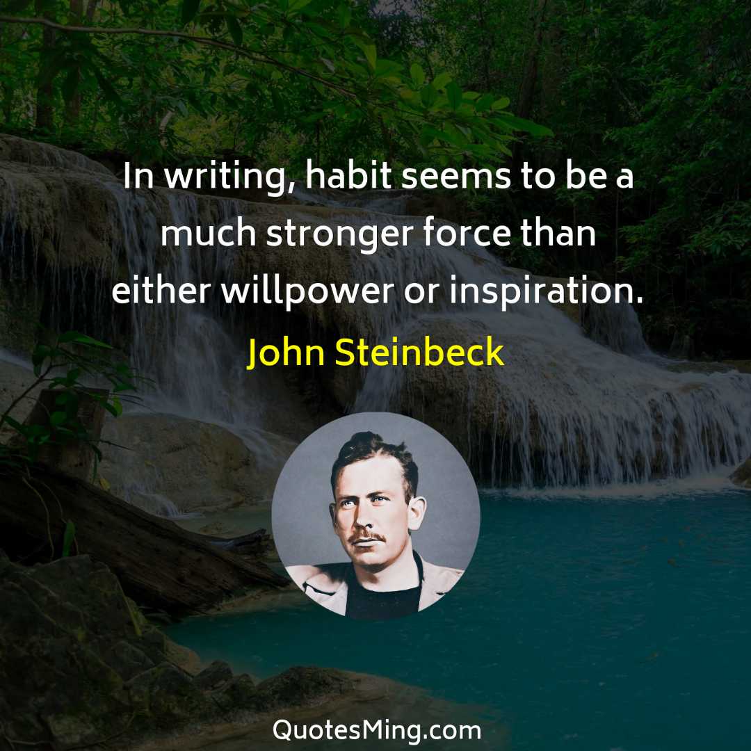 In writing habit seems to be a much stronger force