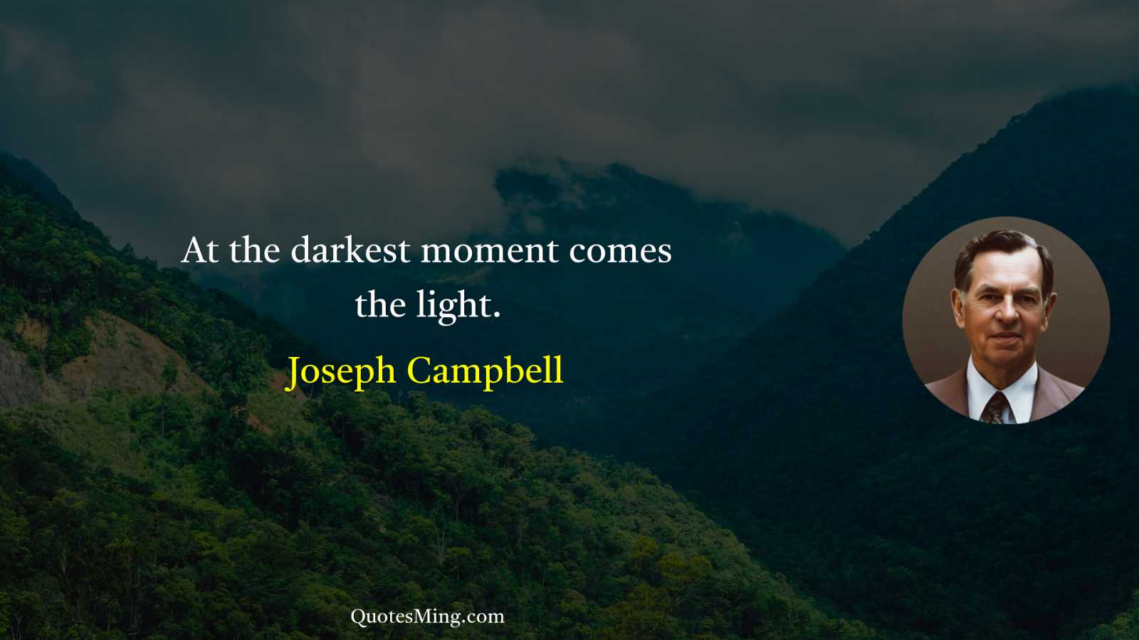 At the darkest moment comes the light