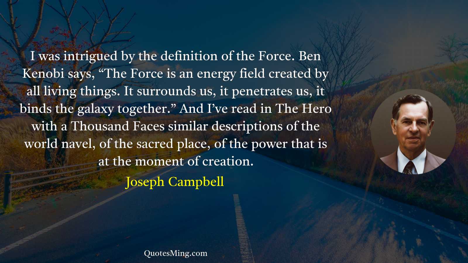 I was intrigued by the definition of the Force Ben