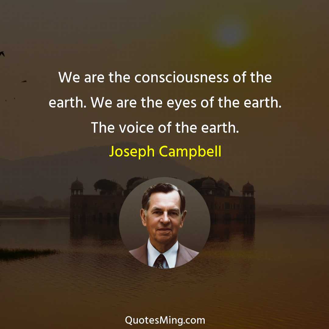 We are the consciousness of the earth We are the