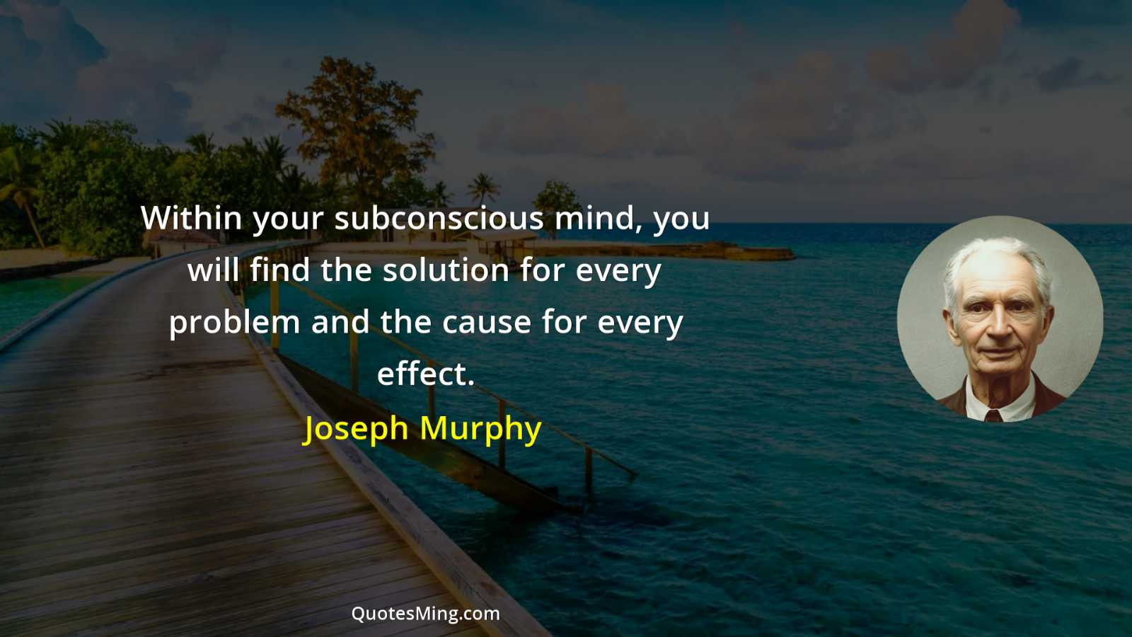 Within your subconscious mind you will find the solution for