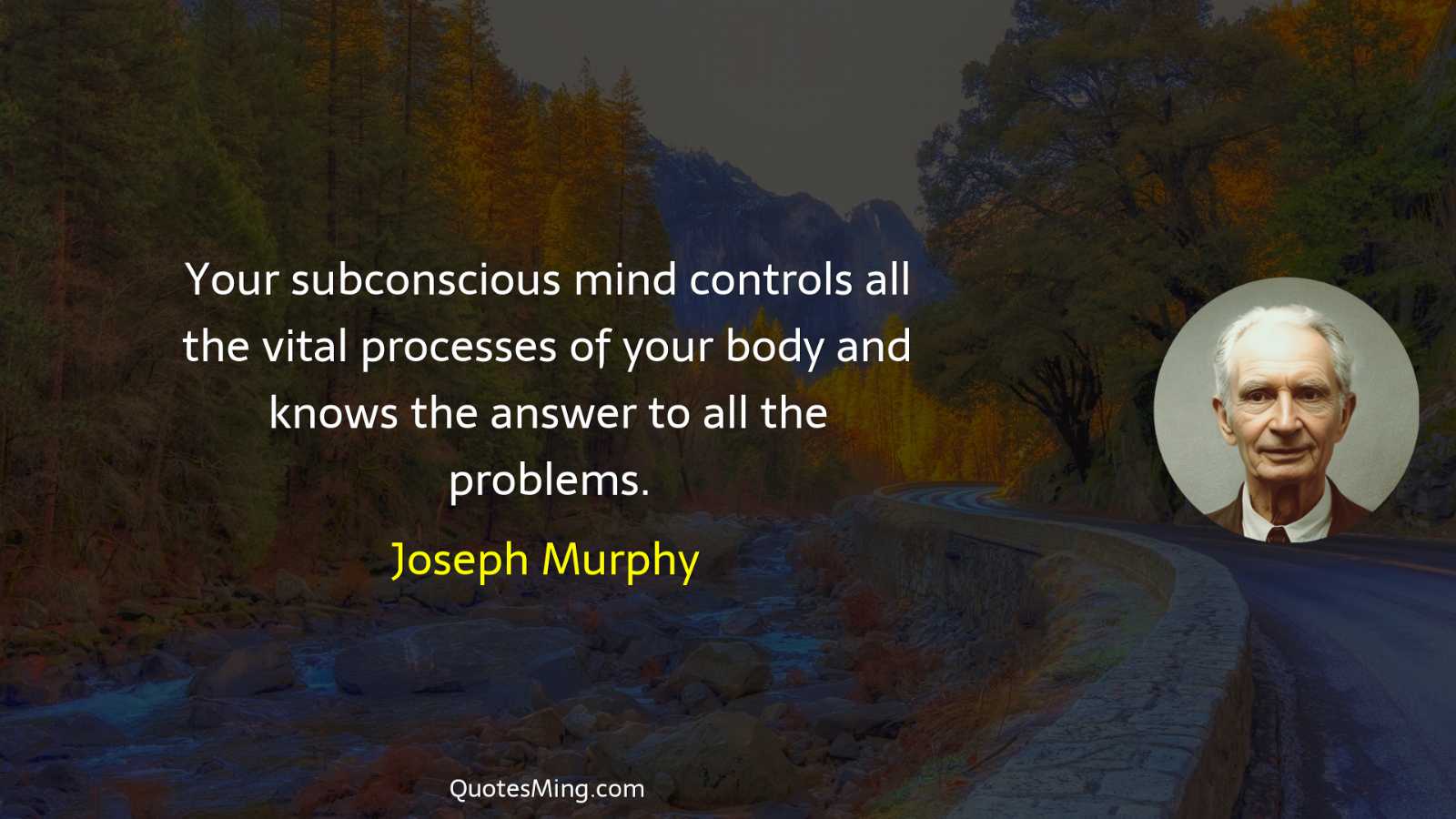 Your subconscious mind controls all the vital processes of your