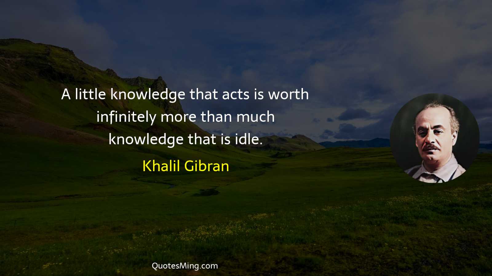 A little knowledge that acts is worth infinitely more than