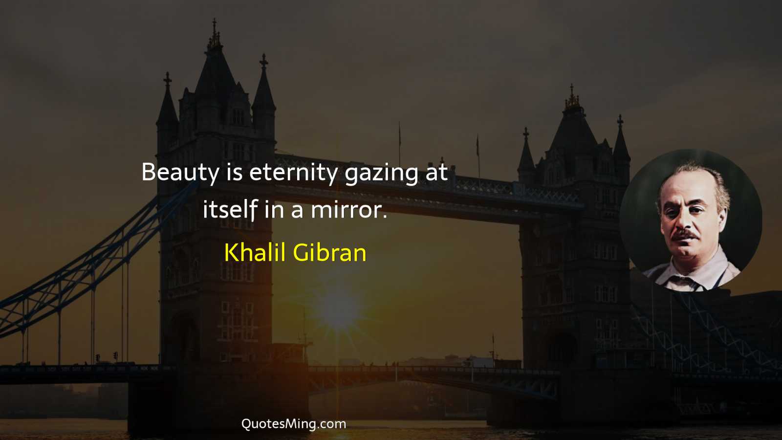 Beauty is eternity gazing at itself in a mirror