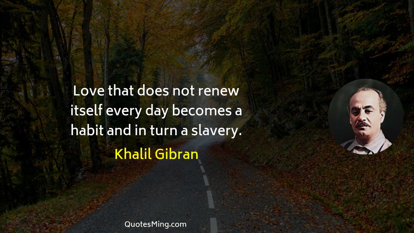 Love that does not renew itself every day becomes a