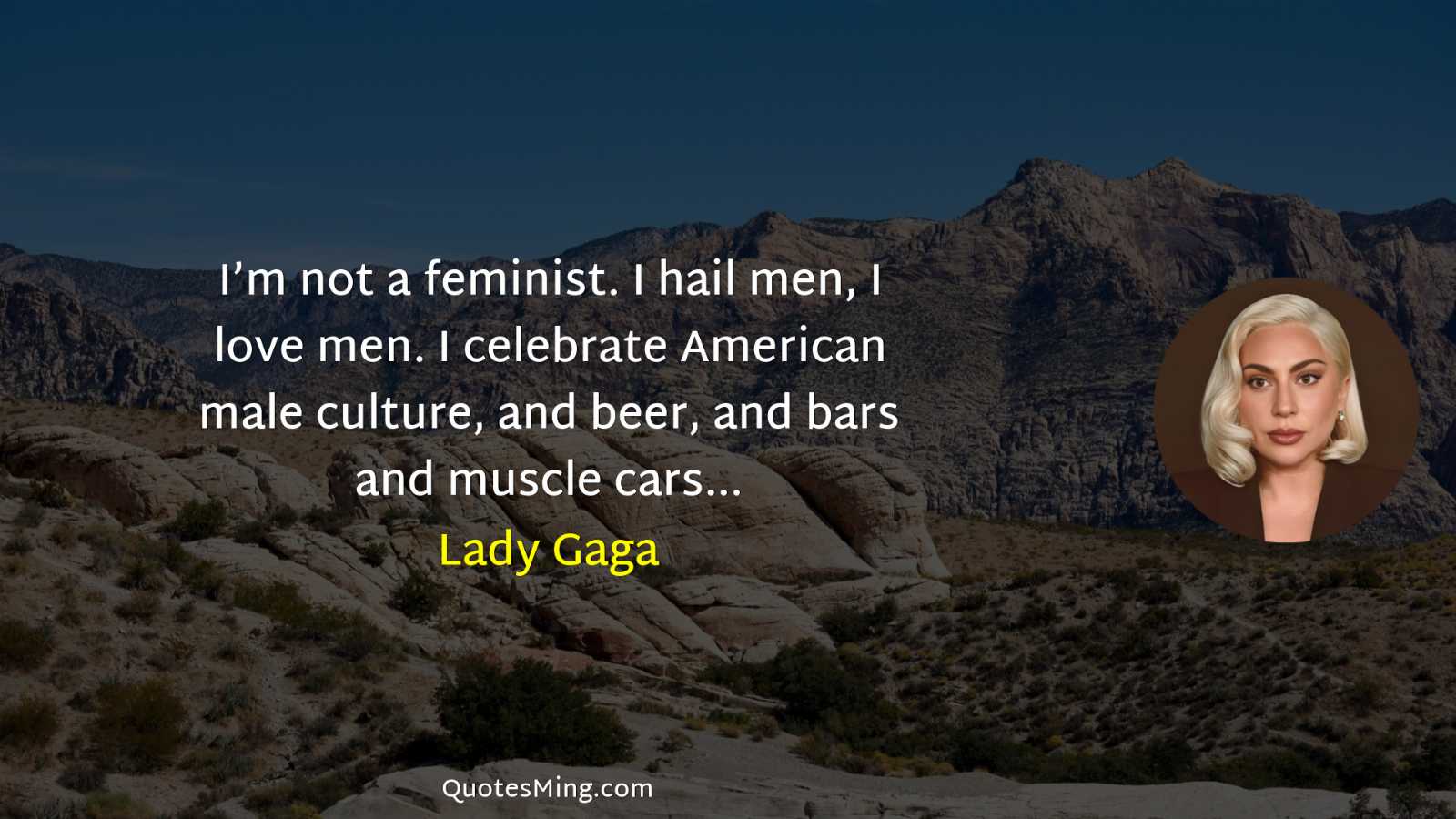 I’m not a feminist I hail men I love men