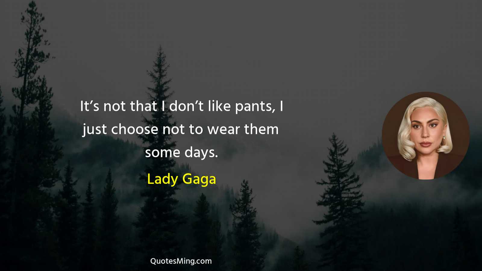 It’s not that I don’t like pants I just choose