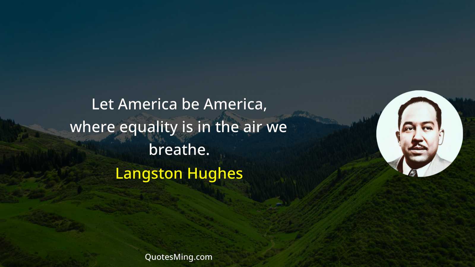 Let America be America where equality is in the air