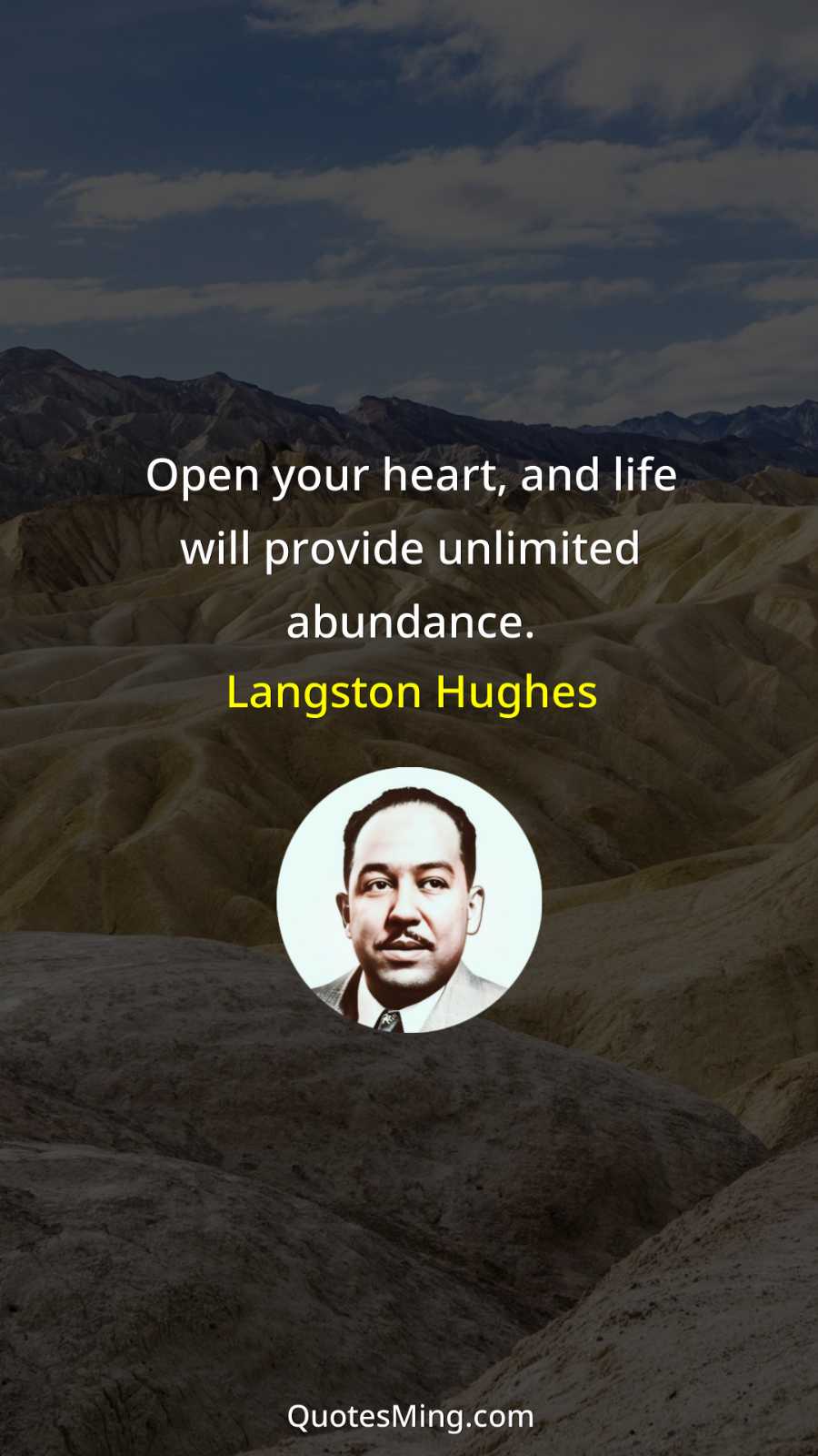 Open your heart and life will provide unlimited abundance