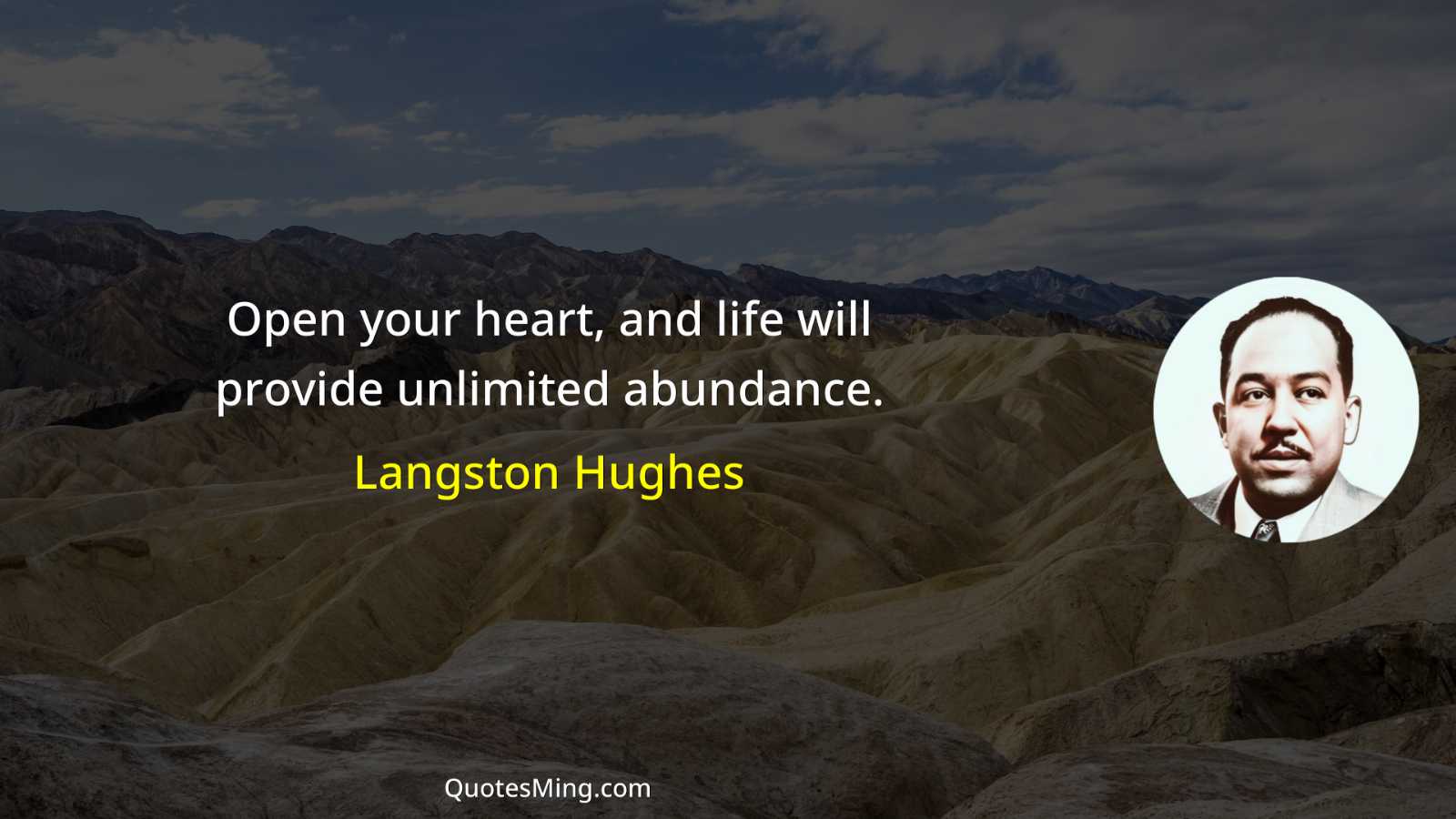 Open your heart and life will provide unlimited abundance