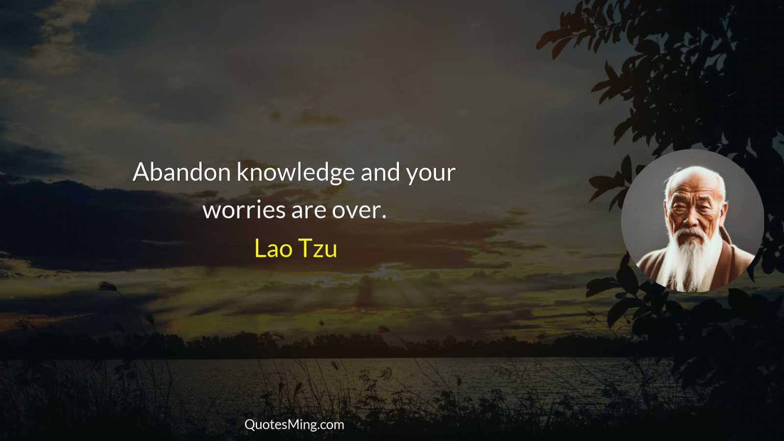 Abandon knowledge and your worries are over