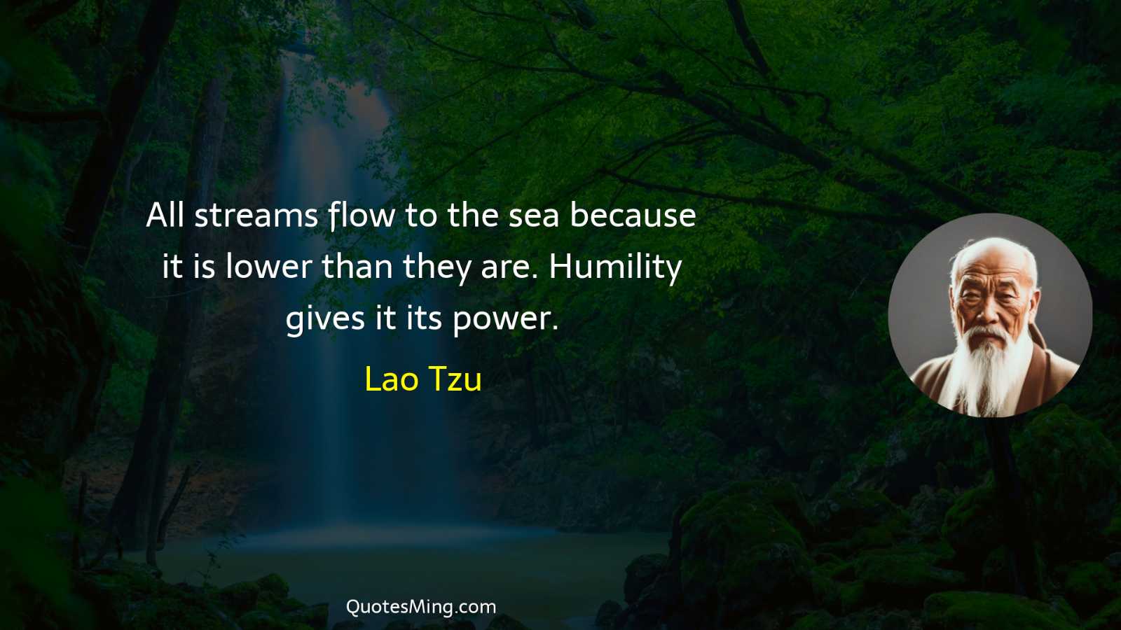 All streams flow to the sea because it is lower