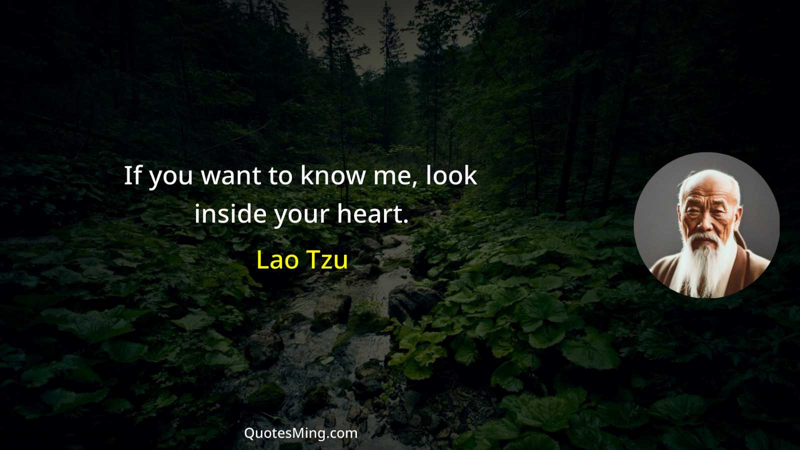 If you want to know me look inside your heart