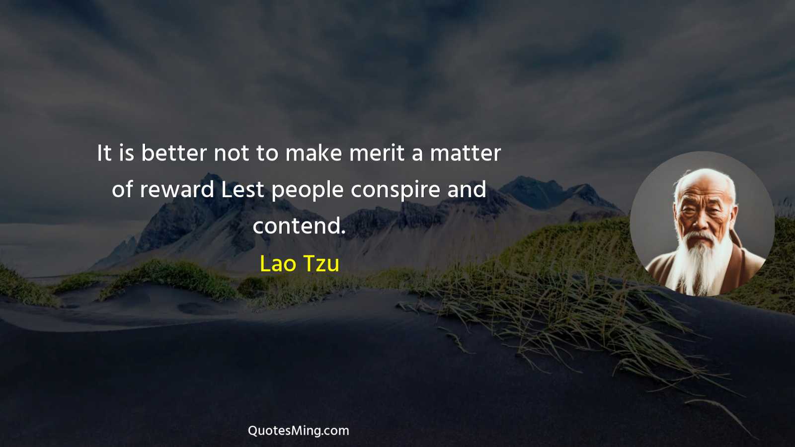 It is better not to make merit a matter of